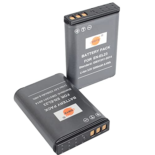 DSTE 2-Pack Ersatz Batterie Akku Kompatibel für EN-EL23 und Nikon Coolpix P600, P610, P610s, P900, P900s, S810c, B700 Digital Kamera von DSTE DE