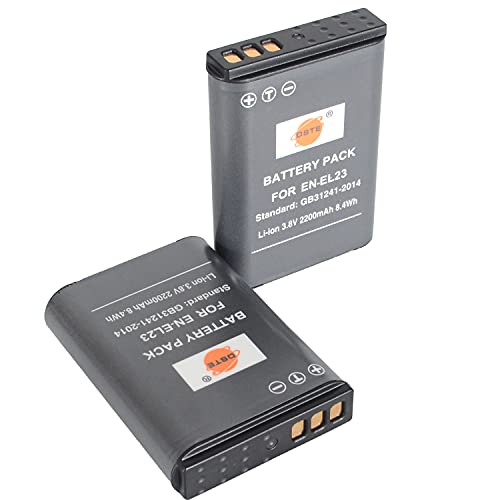 DSTE 2-Pack Ersatz Batterie Akku Kompatibel für EN-EL23 und Coolpix P600, P610, P610s, P900, P900s, S810c, B700 Digital Kamera von DSTE DE