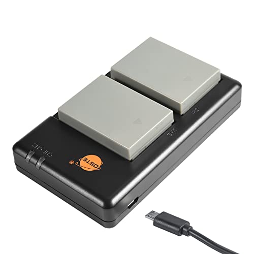 DSTE 2-Stück Ersatzakku Set BLN-1 Batterie + Dual-Ladegerät USB kompatibel mit Olympus OM-D E-M1, OM-D E-M5, Pen F, Pen E-P5, OM-D E-M5 Mark II von DSTE DE