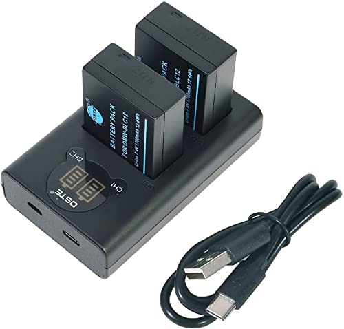 DSTE 2 x DMW-BLC12 Ersatzakku + Dual USB Ladegerät mit LCD-Display kompatibel für DMW-BLC12E DMW-BLC12PP BP-DC12 BP-DC12U BP-DC12E und Panasonic Lumix DMC-FZ200GK DMC-FZ1000 V-LUX4 Leica Q Kamera DSTE 2 x DMW-BLC12 Ersatzakku + Dual USB Ladegerät mit LCD-Display kompatibel für DMW-BLC12E DMW-BLC12PP BP-DC12 BP-DC12U BP-DC12E und Panasonic Lumix DMC-FZ200GK DMC-FZ1000 V-LUX4 Leica Q Kamera von DSTE DE