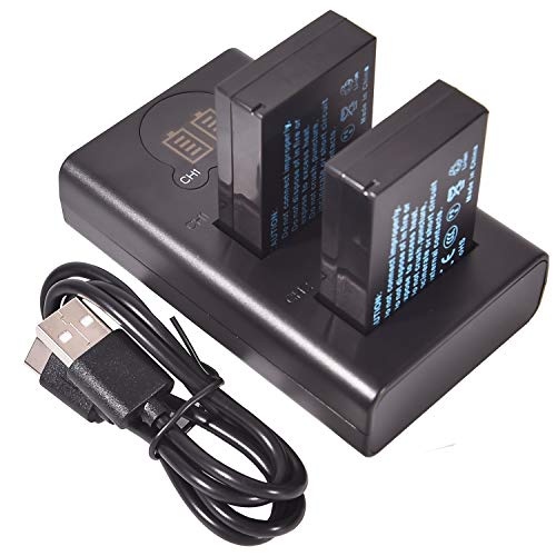 DSTE 2X LP-E12 Ersatz Batterie + Dual USB-Ladegerät mit LCD-Display Kompatibel mit Canon EOS M,M2,M10,100D,Rebel SL1,Kiss X7,M100,M200,M200 Specs DSTE 2X LP-E12 Ersatz Batterie + Dual USB-Ladegerät mit LCD-Display Kompatibel mit Canon EOS M,M2,M10,100D,Rebel SL1,Kiss X7,M100,M200,M200 Specs von DSTE DE