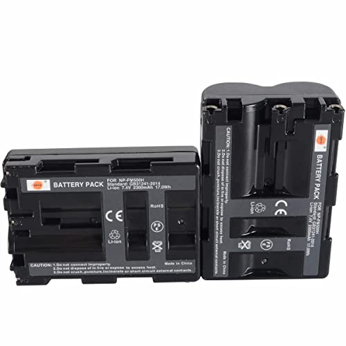 DSTE 2er-Pack Ersatz-Akku für NP-FM500H A57 A58 A65 A77 A100 A200 A200K A200W A300 A300K A300X A350 A350H A350K A350X A450 A50 00 A5. 50 A560 A580 A700 A700K A700P A700Z A850 A900 A900 ILCA-77M2 von DSTE DE