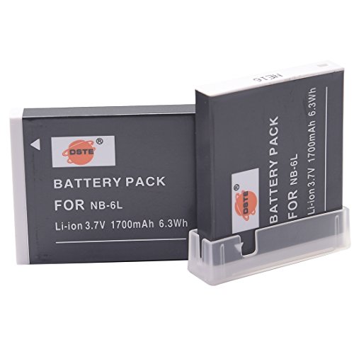 DSTE 2pcs NB-6L Replacement Li-ion Akku Kompatibel für Canon NB6L, CB-2LY und Canon PowerShot SX170 is, SX240 HS, SX260 HS, SX270 HS, SX280 HS, SX500 is, SX510 HS, SX600 HS, D10, D20 DSTE 2pcs NB-6L Replacement Li-ion Akku Kompatibel für Canon NB6L, CB-2LY und Canon PowerShot SX170 is, SX240 HS, SX260 HS, SX270 HS, SX280 HS, SX500 is, SX510 HS, SX600 HS, D10, D20 von DSTE DE