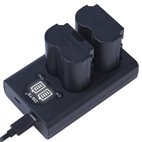 DSTE 2pcs NP-W235 Ersatz Batterie + Duales USB-Ladegerät mit LCD-Display Kompatibel für Fuji XT4 X-H2 X-H2S Digitalkamera von DSTE DE