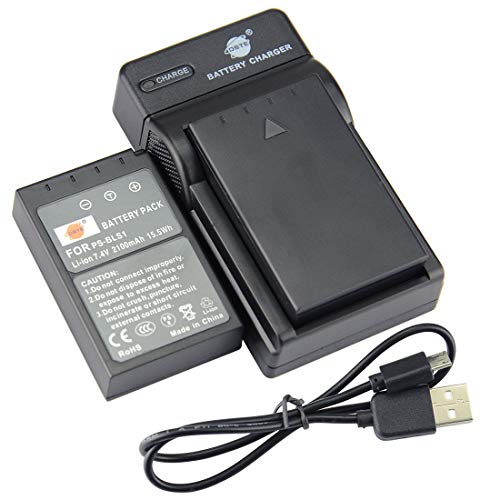 DSTE BLS-1 Li-Ionen Batterie (2-Pack) und Micro USB Ladegerät Anzug Kompatibel für Olympus PS-BLS1 E-400 E-410 E-420 E-450 E-600 E-620 E-P1 E-P2 E-P3 E-PL1 E-PL3 E-PM1 Kamera von DSTE DE