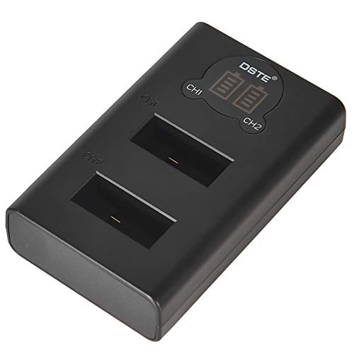 DSTE Dual USB Ladegerät mit LCD-Display Kompatibel für SPCC1B Akku und MAX Digital Kamera - Versorgung über USB-Kabel vom Typ C zum USB-A 2.0-Stecker DSTE Dual USB Ladegerät mit LCD-Display Kompatibel für SPCC1B Akku und MAX Digital Kamera - Versorgung über USB-Kabel vom Typ C zum USB-A 2.0-Stecker von DSTE DE