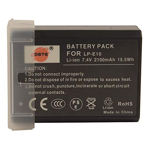 DSTE Ersatz Batterie Akku kompatibel mit Canon LP-E10 EOS 1100D 1200D 1300D Kiss X50 X70 Rebel T3 T5 Kamera DSTE Ersatz Batterie Akku kompatibel mit Canon LP-E10 EOS 1100D 1200D 1300D Kiss X50 X70 Rebel T3 T5 Kamera von DSTE DE