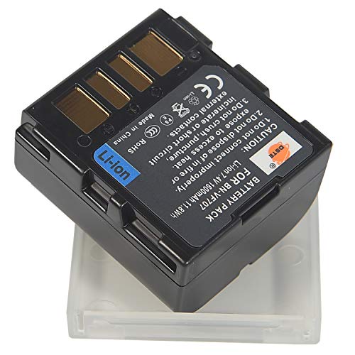 DSTE Ersatz Batterie Akku kompatibel mit JVC BN-VF707U GR-D350 GR-D351 GR-D371 GR-D375 GR-D390 GR-D393 GR-D395 GR-D396 GR-D450 GR-D570 GR-D640 GR-D645 Kamera als JVC BN-VF707 BN-VF714 von DSTE DE
