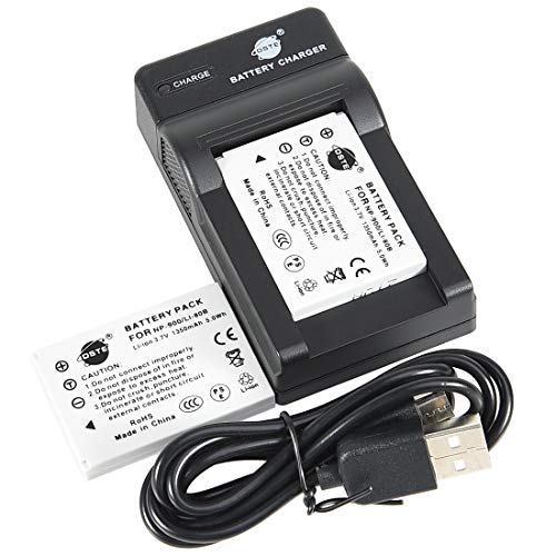 DSTE LI-80B Li-Ionen Batterie (2-Pack) und Micro USB Ladegerät Anzug kompatibel mit Olympus NP-900 T-110 X-36 AGFA 4Ti Avant S4 S6 EZ 4033 ACER CS-5530 Aosta DA 5094 DC E720 Kamera von DSTE DE