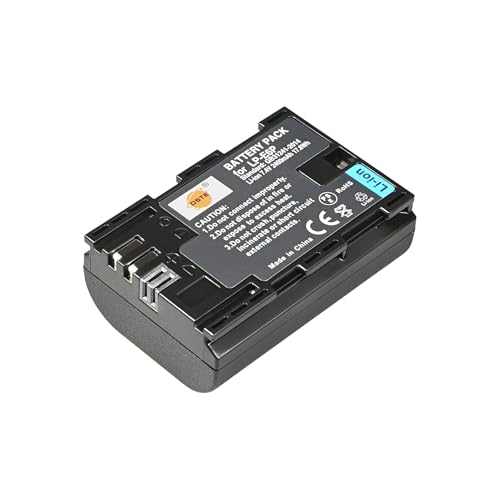 DSTE LP-E6P(7.4V/2400mAh) Li-Ionen Akku Kompatibel für Canon EOS R5 Mark II,R5 2,60Da,70D,80D,90D,7D MarkII,7D MarkIII,XC10,XC15 Digital Kamera als LP-E6 LP-E6N LP-E6NH von DSTE DE