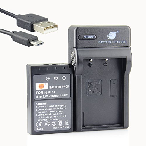 DSTE Li-Ionen Batterie und Micro USB Ladegerät Anzug kompatibel mit Olympus BLS-1 PS-BLS1 BLS-5 BLS5 PS-BLS5 E-400 E-410 E-420 E-450 E-600 E-620 E-P1 E-P2 E-P3 E-PL1 E-PL3 E-PM1 Kamera von DSTE DE