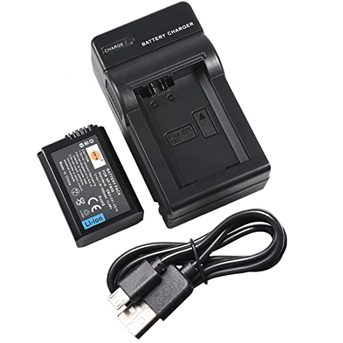 DSTE Li-Ionen Batterie und Micro USB Ladegerät Anzug kompatibel mit Sony NP-FW50, ZV-E10, RX10 IV, A7, A3000, A6000, A6100, A6300, A6400, A6500, NEX-3, NEX-5, NEX-6, NEX-7 DSTE Li-Ionen Batterie und Micro USB Ladegerät Anzug kompatibel mit Sony NP-FW50, ZV-E10, RX10 IV, A7, A3000, A6000, A6100, A6300, A6400, A6500, NEX-3, NEX-5, NEX-6, NEX-7 von DSTE DE