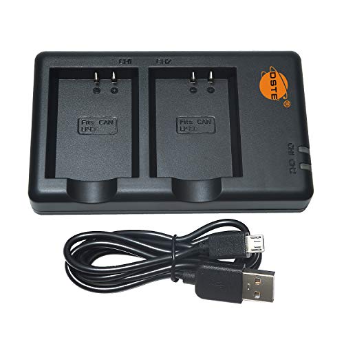 DSTE USB Dual Akkuladegerät Kompatibel mit Canon LP-E10 Batterie als LC-E10 - Versorgung über Micro-USB zu USB-A 2.0-Ladekabel von DSTE DE