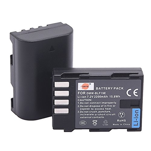 DSTE 2-Pack DMW-BLF19E DMW-BLF19 Ersatz Batterie Akku Kompatibel mit Panasonic DMC-GH3 DMC-GH4 DC-GH5 von DSTE Electron