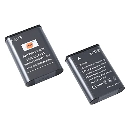 DSTE 2-Pack EN-EL23 ENEL23 Ersatz Batterie Akku Kompatibel mit Nikon Coolpix P600, S810c, P900, P900S DSTE 2-Pack EN-EL23 ENEL23 Ersatz Batterie Akku Kompatibel mit Nikon Coolpix P600, S810c, P900, P900S von DSTE Electron