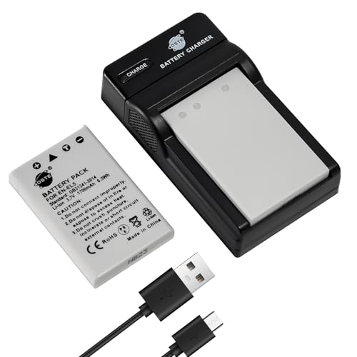 DSTE 2PCS EN-EL5 ENEL5 Kamera Akku und Ladegerät kompatibel mit Nikon Coolpix P510 P520 P530 P5100 P6000 S10 P3 P4 P80 P90 P100 P500 von DSTE Electron