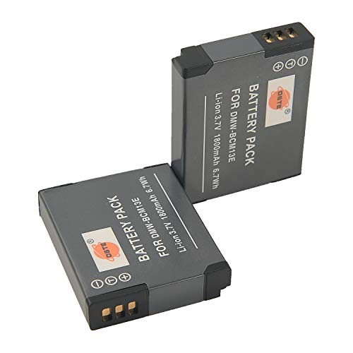 DSTE 2PCS DMW-BCM13E DMW-BCM13 Wiederaufladbarer Li-Ionen-Akku kompatibel mit Panasonic Lumix DMC-FT5 DMC-TS5 DMC-TZ37 DMC-TZ40 DMC-ZS27 DMC-ZS30 von DSTE Electron