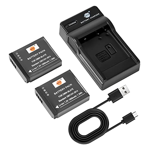 DSTE DMW-BLH7E Kamera Akku (2 Pack) und Ladegerät kompatibel mit Panasonic Lumix DMC-GM1 DMC-GM1K DMC-GM1W DMC-GF7K von DSTE Electron