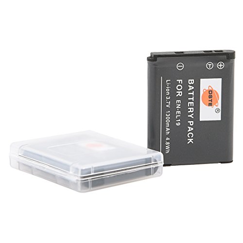 DSTE EN-EL19 ENEL19A (1300 mAh/3,7 V) Akku für Nikon Coolpix S2500 S3100 S3200 S3400 S3500 S4100 S4200 S4300 S5200 S6400 S6500 S650 S650000 20 20 S660 0 von DSTE Electron