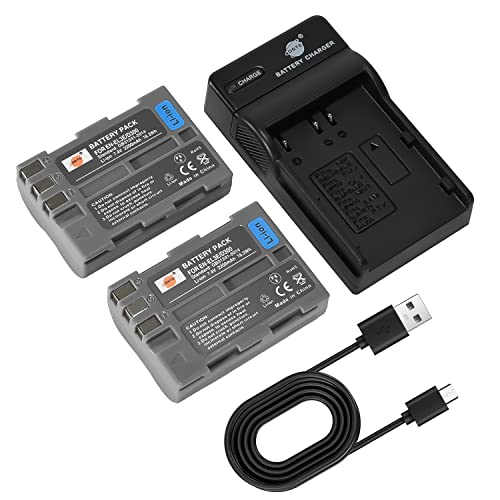 DSTE EN-EL3E Kamera Akku (2 Pack) und Ladegerät kompatibel mit Nikon D30, D50, D70, D70S, D90, D100, D200, D300, D300S, D700 von DSTE Electron