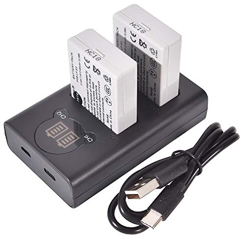 DSTE Electron UK44DLB2 LP-E5 Akku und Dual USB Smart LED Ladegerät für Canon EOS 450D, 500D, 1000D, Kiss X2, X3, Rebel XS, XSi von DSTE Electron