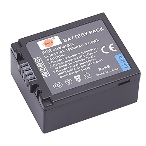 DSTE Ersatz Batterie Li-Ionen-Akku Compatible für DMW-BLB13E, DMW-BLB13, DMW-BLB13GK und Panasonic Lumix DMC-G1, DMC-G2, DMC-G10, DMC-GF1, DMC-GH1 Kamera von DSTE Electron