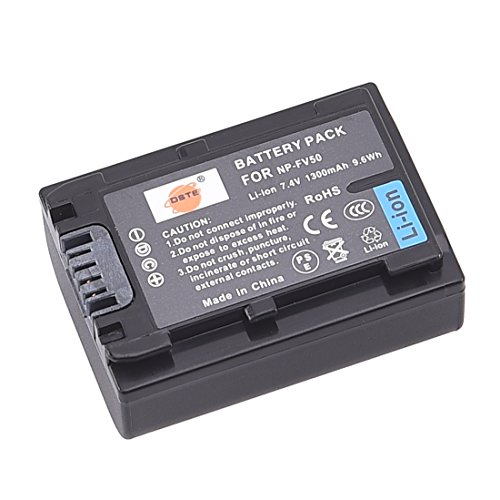 DSTE Ersatz Batterie Li-Ionen-Akku Compatible für NP-FV50 und Sony HDR-CX220, HDR-CX230, HDR-CX290, HDR-CX330, HDR-CX380, HDR-CX430V, HDR-CX900, HDR-CX260V, HDR-CX580V, HDR-CX760V, HDR-PJ200 Kamera von DSTE Electron