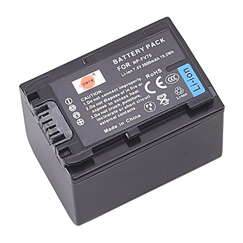 DSTE Ersatz Batterie Li-Ionen-Akku Compatible für NP-FV70 und Sony DCR-SR88,DCR-SX21,DCR-SX44,DCR-SX45,DCR-SX63,DCR-SX65,DCR-SX83,DCR-SX85,FDR-AX100,HDR-CX115,HDR-CX130,HDR-CX150,HDR-CX155 Kamera von DSTE Electron