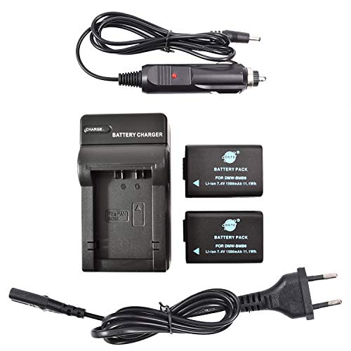 DST（2 Pack） Ersatz Batterie und DC108E Reise Ladegerät Kompatibel für Panasonic DMW-BMB9 Lumix DMC-FZ45 DMC-FZ47 DMC-FZ48 DMC-FZ60 DMC-FZ62 DMC-FZ70 DMC-FZ72 DMC-FZ100 DMC-FZ150 DC-FZ80 V-Lux2 V-Lux3 von DSTE
