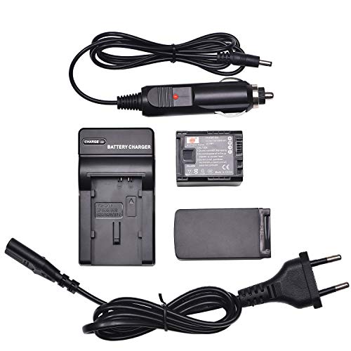 DSTE（2 Pack） Ersatz Batterie BP-828 BP828 + Reise Ladegerät Compatible für Canon VIXIA HFS20 HFS21 HFS30 HFS100 HFS200 HF11 HF20 HF21 HF200 HG20 HG21 HFG10 HFG20 HFG30 HFM30 HFM31 HFM32 HFM300 HFM301 von DSTE