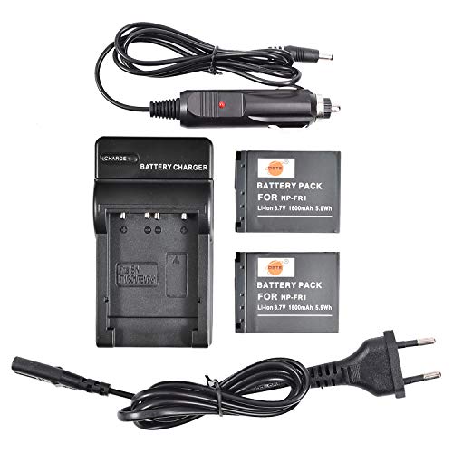 DSTE®（2 Pack） Ersatz Batterie und DC02E Reise Ladegerät Compatible für Sony NP-FR1 Cyber-Shot DSC-F88 DSC-P100 DSC-P100/L DSC-P100/LJ DSC-P100PP DSC-P100/R DSC-P100/S DSC-P120 DSC-P150 DSC-P150/B von DSTE