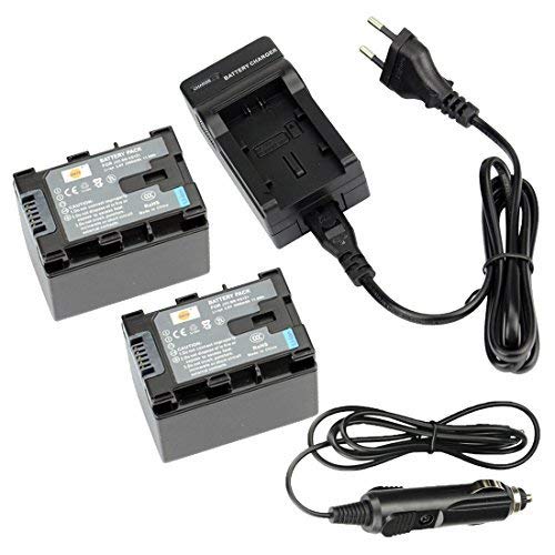 DSTE®（2 Pack）Ersatz Batterie und DC96E Reise Ladegerät Compatible für JVC BN-VG121 GZ-E10 GZ-E105BEK GZ-E105BEU GZ-E105REK GZ-E10AUS GZ-E10B GZ-E10BUS GZ-E10RUS GZ-E10SEK GZ-E10SEU GZ-E15 as BN-VG109 von DSTE