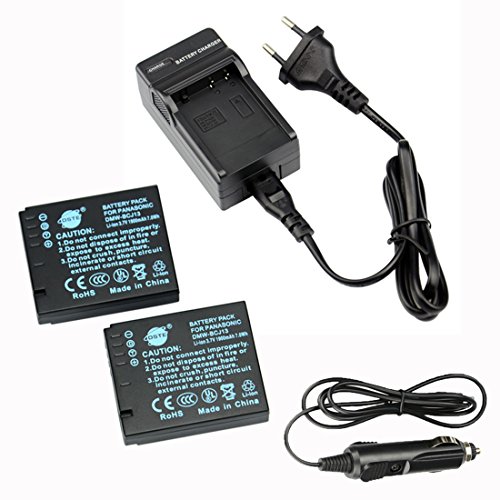DSTE® 2-Pack Ersatz Batterie DMW-BCJ13E und DC57E Reise Ladegerät Compatible für Lumix DMC-LX5 DMC-LX5GK DMC-LX5K DMC-LX5W DMC-LX55 Kamera von DSTE
