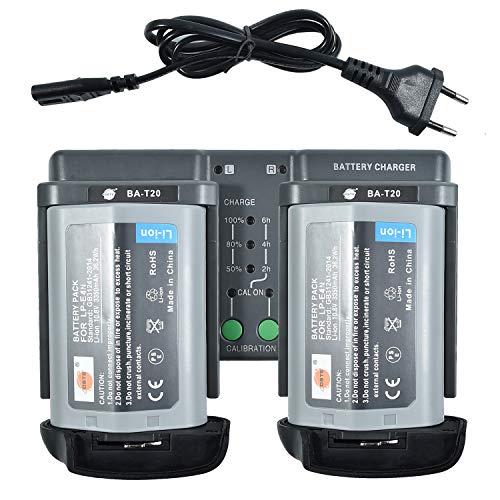 DSTE® 2Pack LP-E4N(10.8V/3350mAh) Akku + DMH26A 3-in-one Power Batterie Ladegerät Kompatibel für LP-E19 Canon EOS-1D X Mark II,EOS-1D X,EOS-1D Mark IV,EOS-1Ds Mark III,EOS-1D Mark III Kamera von DSTE