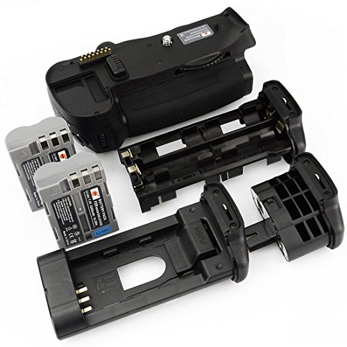 DSTE® Batterie Griff für Nikon D700 D300 D300S D900 DSLR Digital Kamera als MB-D10 mit (2 packung) EN-EL3E von DSTE