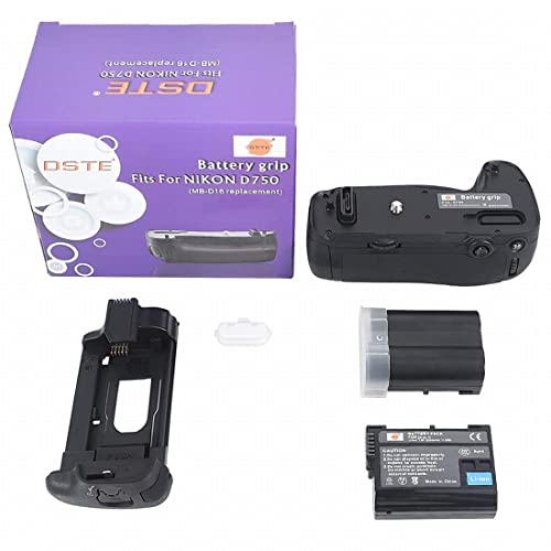 DSTE® Batterie Griff für Nikon D750 DSLR Digital Kamera als MB-D16 mit (2 packung) EN-EL15 von DSTE