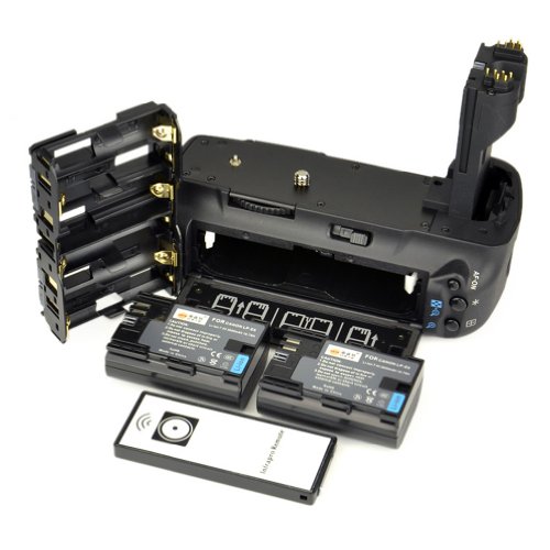 DSTE® Infrarot Fernbedienung Batterie Griff für Canon EOS 5D Mark II 5D2 DSLR Digital Kamera als BG-E6 mit (2 packung) LP-E6 von DSTE