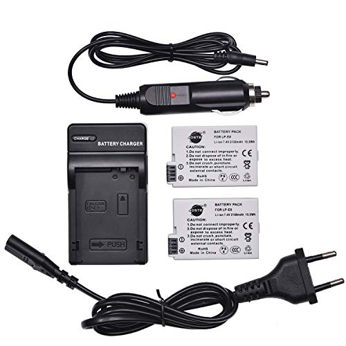 DSTE 2er-Pack Akkus + DC99E Reise-Ladegerät kompatibel mit Canon LP-E8 EOS 550D 600D 650D 700D Kiss X4 X5 X6i X7i Rebel T2i T3i T4i T5i DSTE 2er-Pack Akkus + DC99E Reise-Ladegerät kompatibel mit Canon LP-E8 EOS 550D 600D 650D 700D Kiss X4 X5 X6i X7i Rebel T2i T3i T4i T5i von DSTE