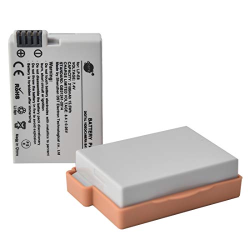 DSTE 2-Stück Ersatzakku Set LP-E8 Batterie kompatibel mit Canon EOS 550D 600D 650D 700D Kiss X4 Kiss X5 Kiss X6i Kiss X7i DSTE 2-Stück Ersatzakku Set LP-E8 Batterie kompatibel mit Canon EOS 550D 600D 650D 700D Kiss X4 Kiss X5 Kiss X6i Kiss X7i von DSTE