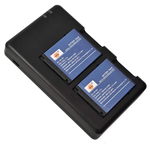 DSTE 2-Stück Ersatzakku Set NP-FR1 Batterie + Dual-Ladegerät USB kompatibel mit Sony DSC-F88 DSC-P100 DSC-P120 DSC-P150 DSC-P200 DSC-T30 DSC-T50 DSC-V3 DSTE 2-Stück Ersatzakku Set NP-FR1 Batterie + Dual-Ladegerät USB kompatibel mit Sony DSC-F88 DSC-P100 DSC-P120 DSC-P150 DSC-P200 DSC-T30 DSC-T50 DSC-V3 von DSTE