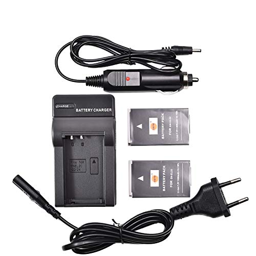 DSTE 2-Stücke Batterie Akku und 2-Kanäle Dual USB Quick Ladegerät Kit für Nikon EN-EL22 Coolpix 1 J4, 1 S2 von DSTE