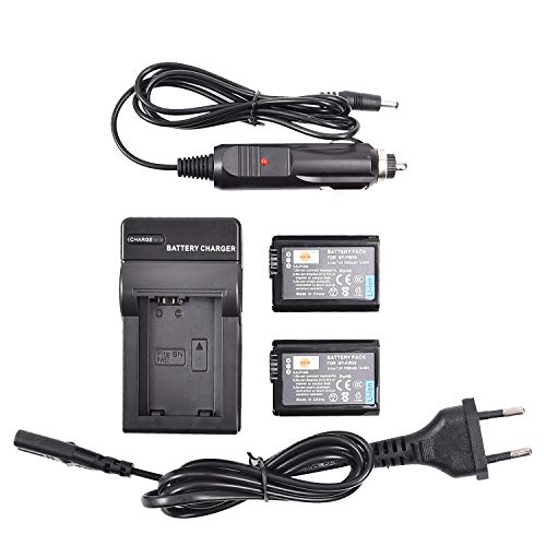 DSTE 2-Stücke Batterie Akku und 2-Kanäle Dual USB Quick Ladegerät Kit für Sony NP-FW50 DSC-RX10M3 DSC-RX10M2 DSC-RX10 SLT-A37 SLT-A55V a6300 a7 a7S a7R II ILCE-QX1 von DSTE