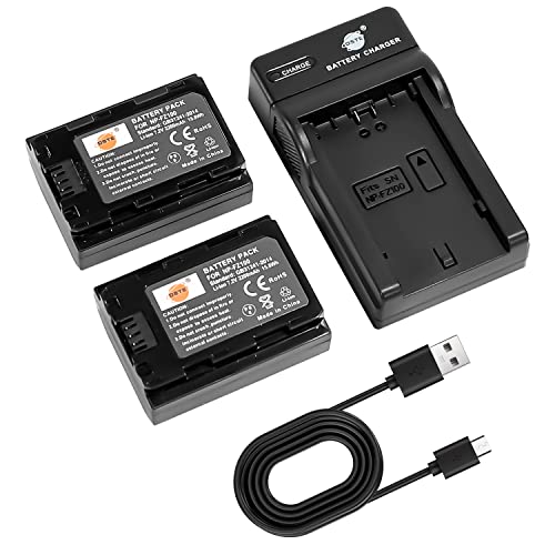 DSTE 2-Stücke Batterie Akku und USB Quick Ladegerät Compatible für Sony NP-FZ100 FZ100 A7R3 A7R III α7R III α7R3 Kameras als A7RM3 von DSTE