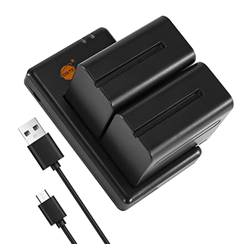 DSTE 2PCS NP-F970 NP-F950 NP-F930(7900mAh/7.4V) Batterie Ladegerät Compatible für Sony CCD-TR917,CCD-TR930,CCD-TR940,CCD-TR3000,CCD-TR3300,PT-176S,CN-160,OE-160,CN-216,JYLED-300S Kamera LED Light von DSTE