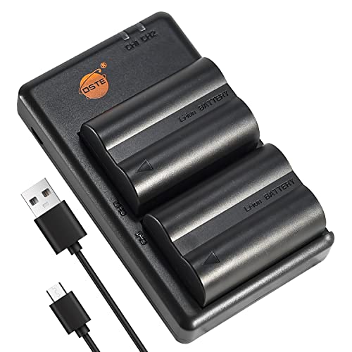 DSTE 2PCS PS-BLM1 BLM-1 BLM1(2100mAh/7.4V) Batterie Ladegerät Compatible für Olympus C-5060,C-7070,C-8080,E-1,E-3,E-30,E-520,EVOLT E-300,EVOLT E-330, EVOLT E-500,EVOLT E-510 Kamera von DSTE