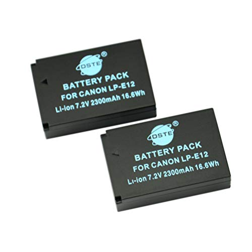 DSTE 2pcs LP-E12 Rechargeable Li-ion Battery for Canon EOS M, EOS Rebel SL1, EOS 100D von DSTE