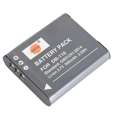 DSTE DB-110(900mAh/3.7V) Kamera Ersetzt Akku Compatible für Ricoh GR III,Ricoh WG-6,Ricoh G900,Ricoh G900SE Kamera von DSTE