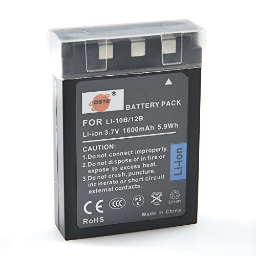 DSTE Ersatz Batterie Akku for Olympus LI-10B LI-12B C-50 C-60 C-70 C-470 C-760 C-765 C-770 C-5000 C-7000 D-590 X-1 X-2 X-3 X-500 FE-200 IR-500 Stylus 300 400 410 500 600 800 810 1000 Kamera von DSTE