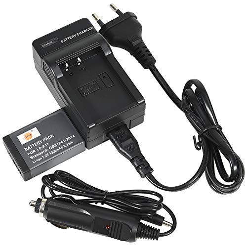 DSTE LP-E17 Ersatz Batterie und DC163E Reise Ladegerät Compatible für Canon EOS M6 Mark II M3 M5 77D 200D 750D 760D 8000D Kiss X8i Rebel T6i T6s 9000D EOS Rebel SL3 von DSTE
