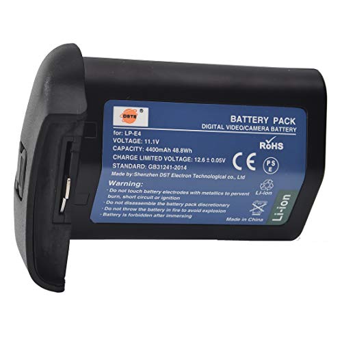 DSTE Ersatzakku 4400mAh LP-E4 Batterie kompatibel mit Canon EOS 1D Mark III, EOS 1Ds Mark III, EOS 1D Mark4 von DSTE